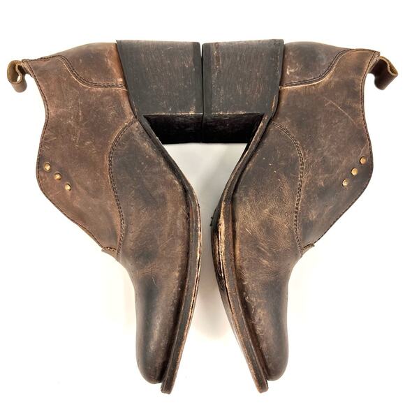 FreeBird By Steven Sadie Oxford Distressed Shoes Shootie Bootie Sz 9 Brown - Picture 5 of 9